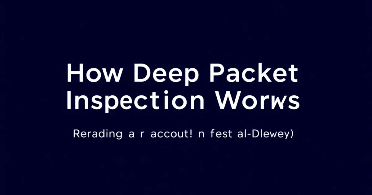 Comment fonctionne l'inspection approfondie des paquets (DPI)