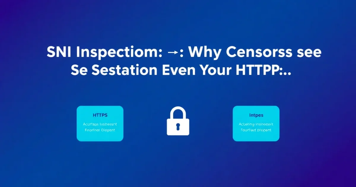 Inspection SNI : comment les censeurs voient votre destination malgré HTTPS
