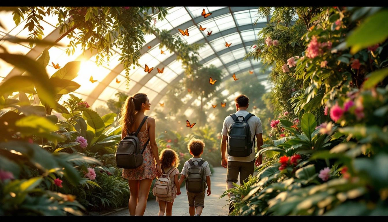 Changi Airport butterfly garden and indoor greenery
