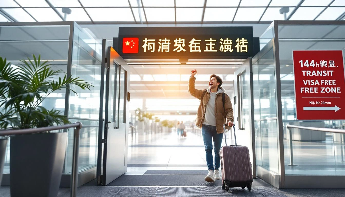 Transit visa-free arrival at Chinese airport