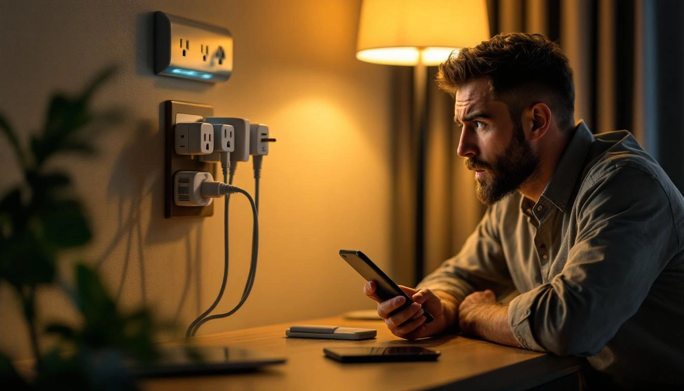 Traveler confused by different power plug types