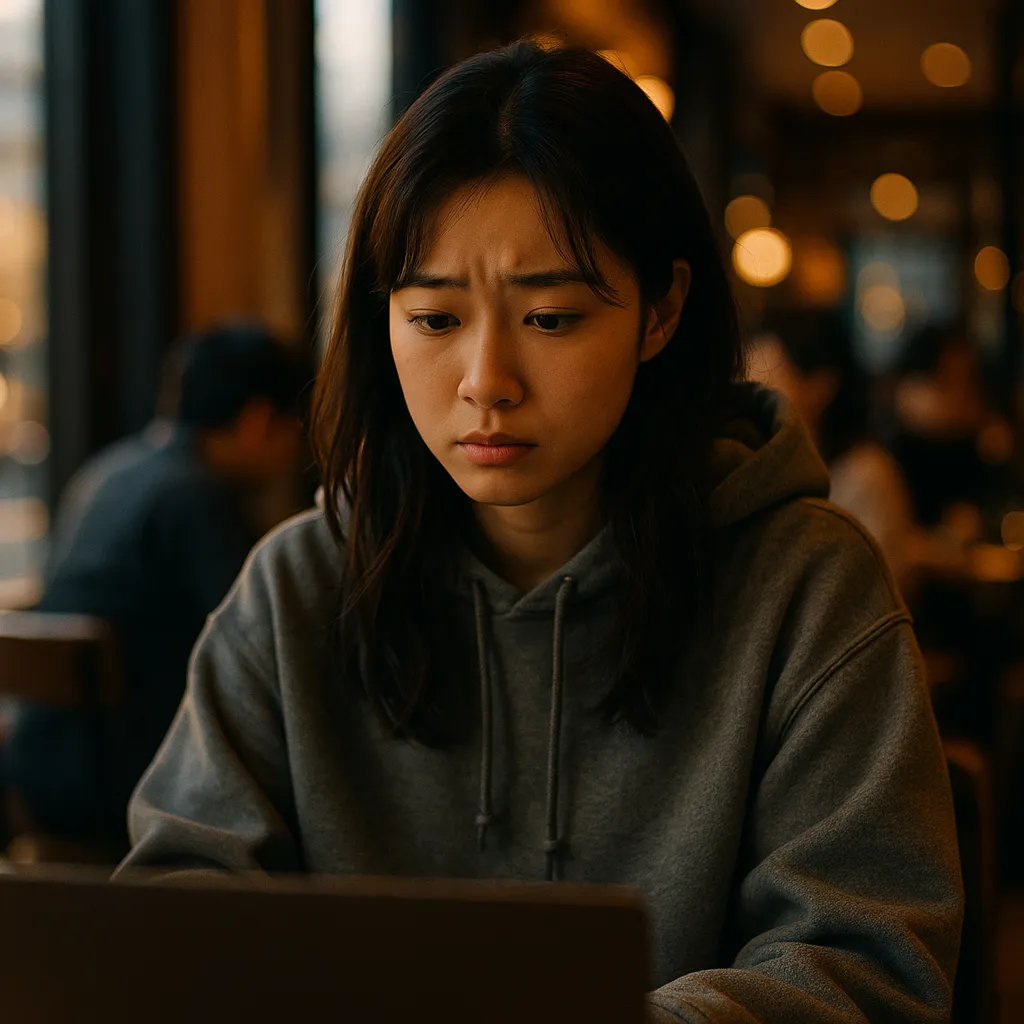 Hacker watching cafe wifi
