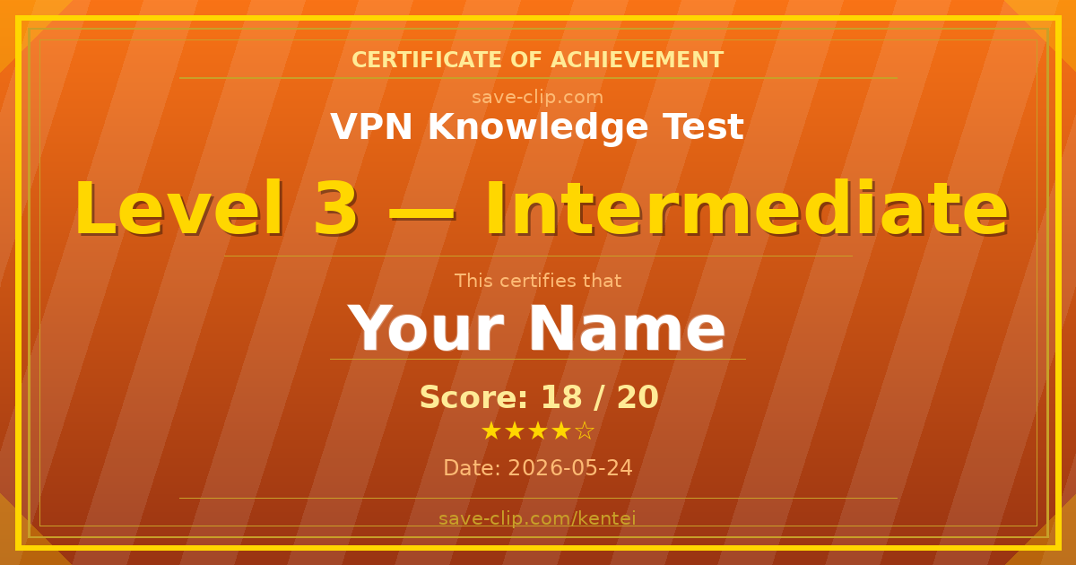 Certificate sample